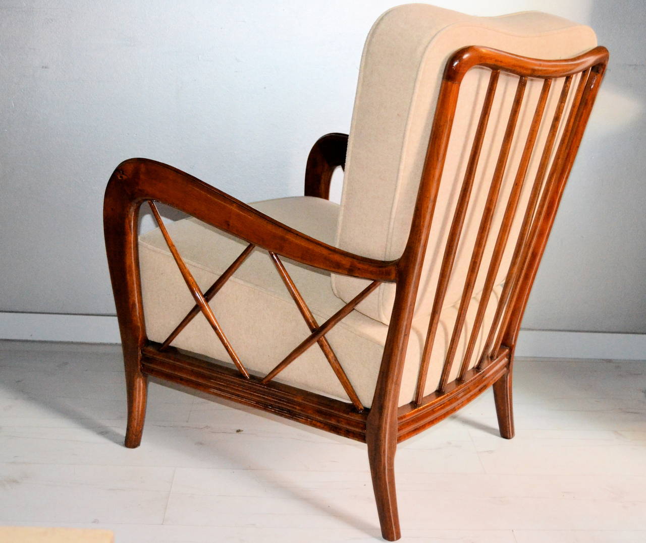 1950s Italian Croisillon Armchairs