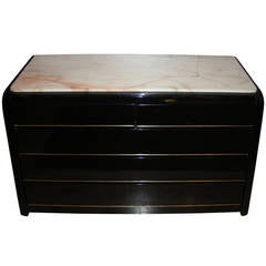 Spanish Commode in Black Lacquer