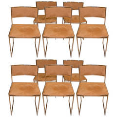 Set of Ten Willy Rizzo Dining Chairs