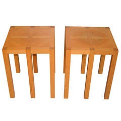 Pair of 1970s Oak Side Tables