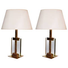 Pair of 1970s Fontana Arte Lamps