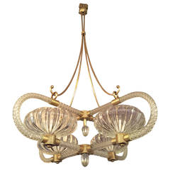 Rare Art Deco Square Barovier Chandelier