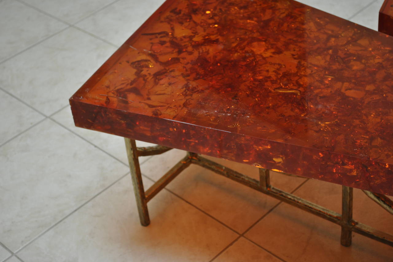 Late 20th Century Unique Fractal Resin Coffee Table, the Henri Fernandez Private Collection