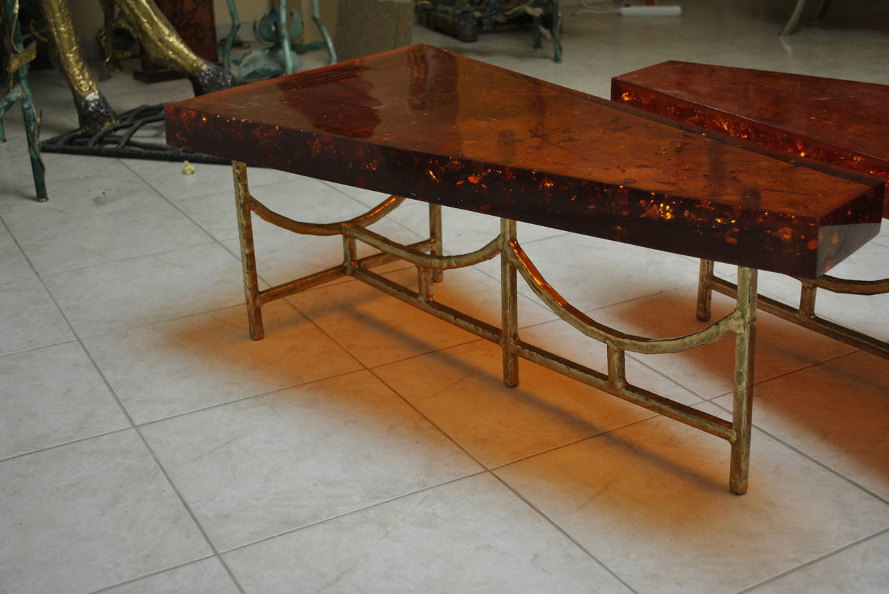 Unique Fractal Resin Coffee Table, the Henri Fernandez Private Collection 1