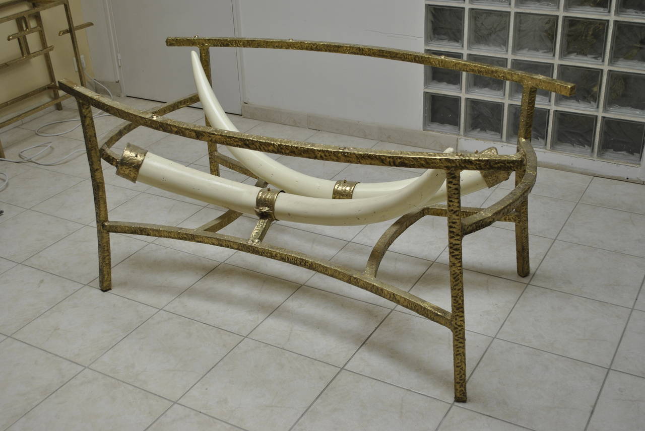 French Resin Tusk Dining Table from the Henri Fernandez Private Collection