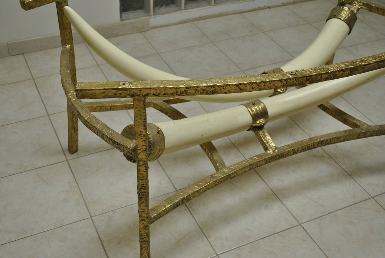 Hollywood Regency Resin Tusk Dining Table from the Henri Fernandez Private Collection