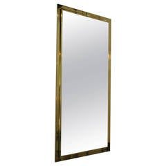 Large 24-Karat Gold-Plated Mirror by Belgo Chrom Dewulf Selection, 1970s