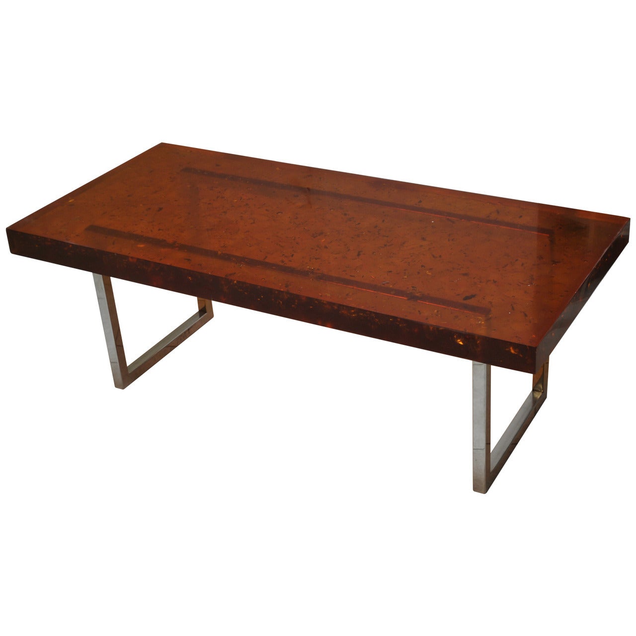 Modernist Fractal Resin Coffee Table, the Henri Fernandez Private Collection For Sale