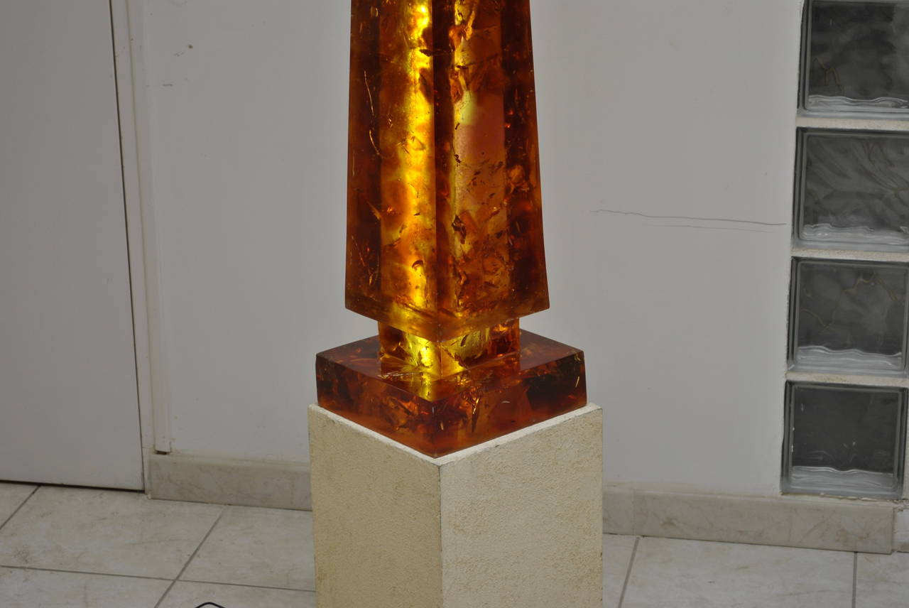 French Spectacular Illuminated Fractal Obelisks, the Henri Fernandez Private Collection For Sale