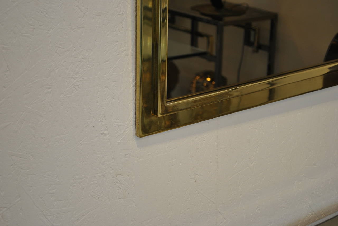 Belgian Large 24-Karat Gold-Plated Mirror by Belgo Chrom Dewulf Selection, 1970s For Sale