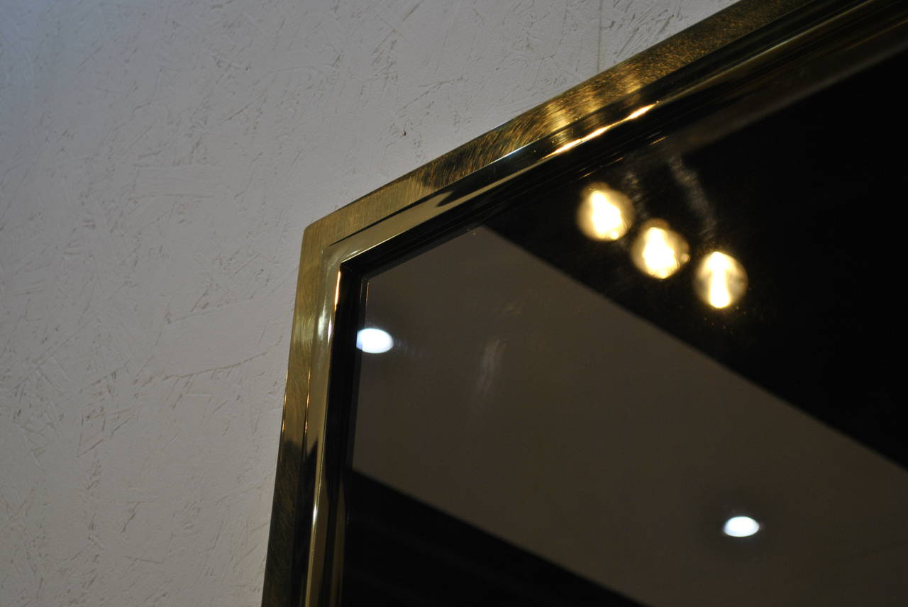 Large 24-Karat Gold-Plated Mirror by Belgo Chrom Dewulf Selection, 1970s