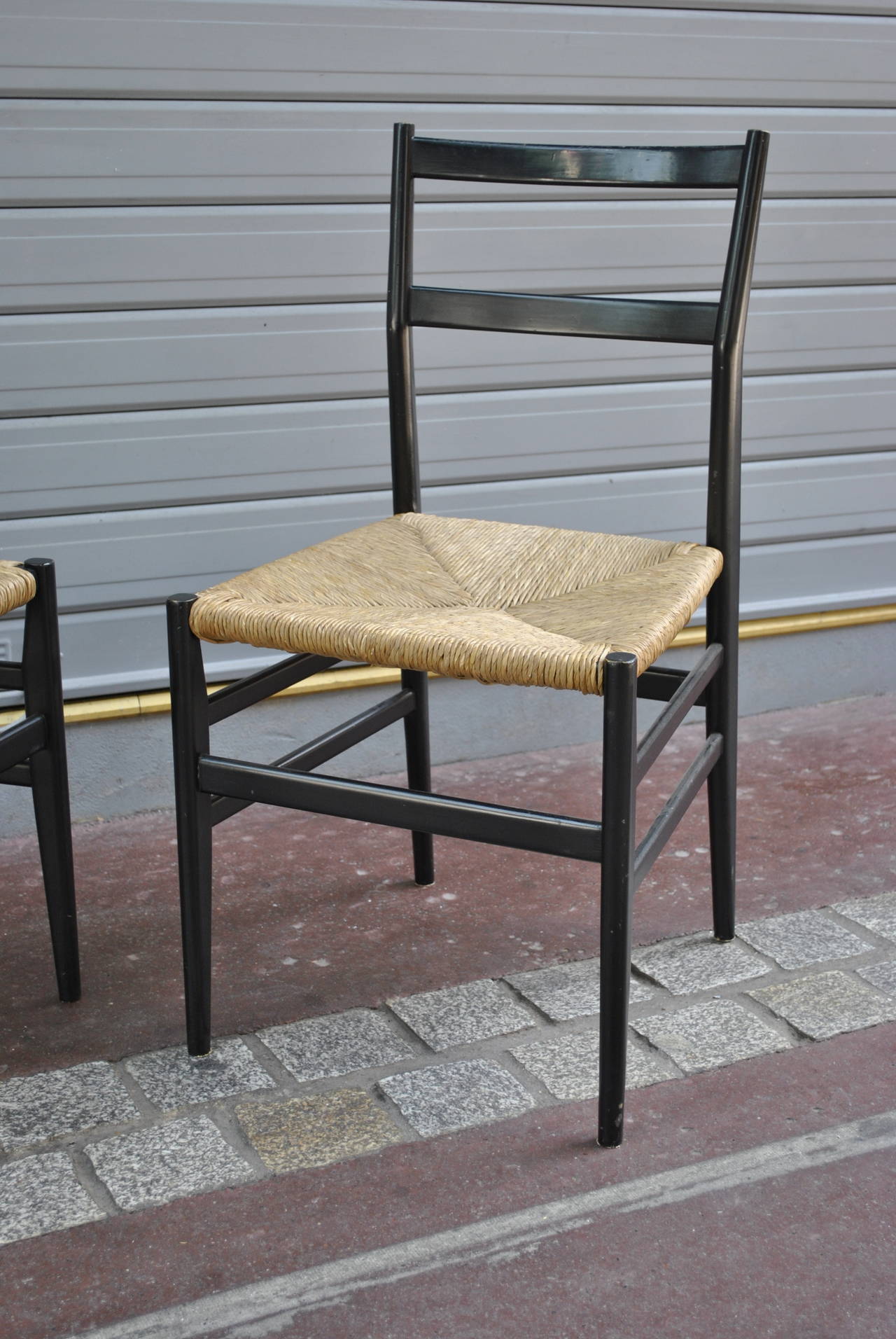 Mid-Century Modern Iconic Pair of Leggera Chairs by Gio Ponti
