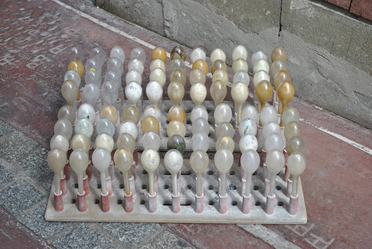 Rare Vintage French Glass Balloon Forms, 1930s