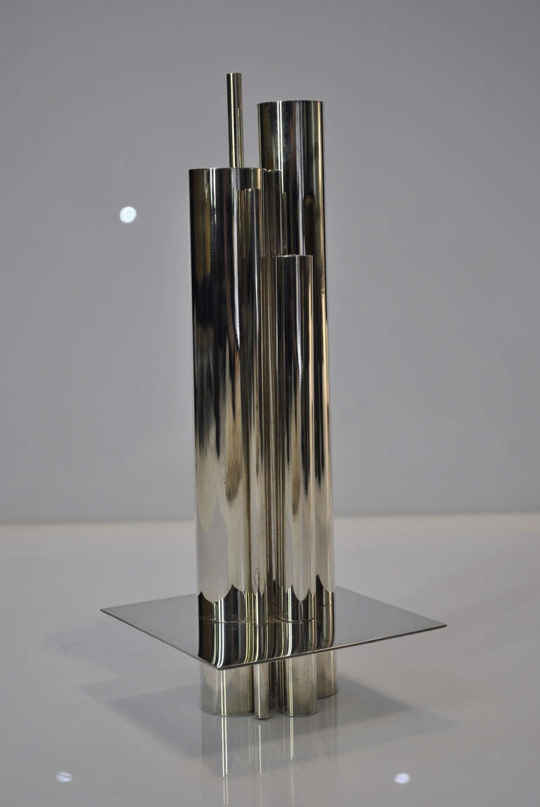 A beautiful modernist silver plated 