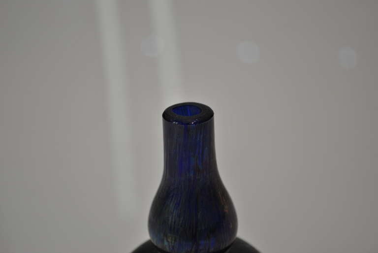 Austrian Cobalt Blue Crete Papillon Miniature Vase by Johann Loetz Witwe