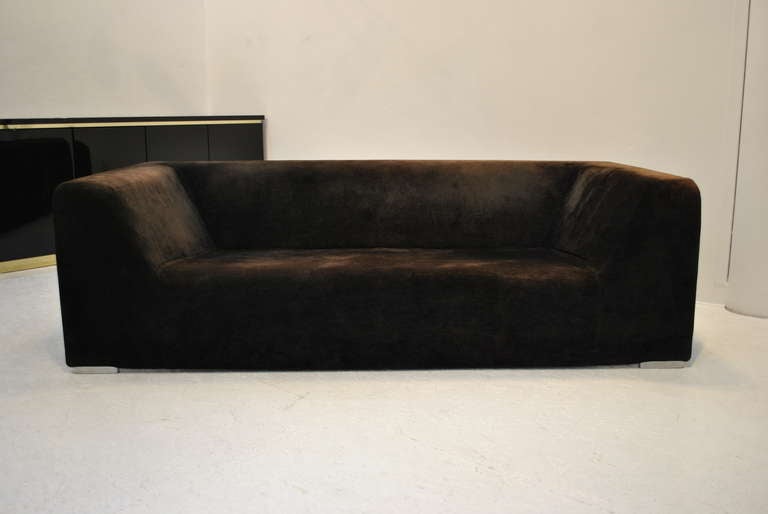 Foam Pure and Modern Velvet 1980s Sofa by Zanotta