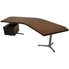 Nice Rosewood Boomerang Desk by Osvaldo Borsani for Tecno