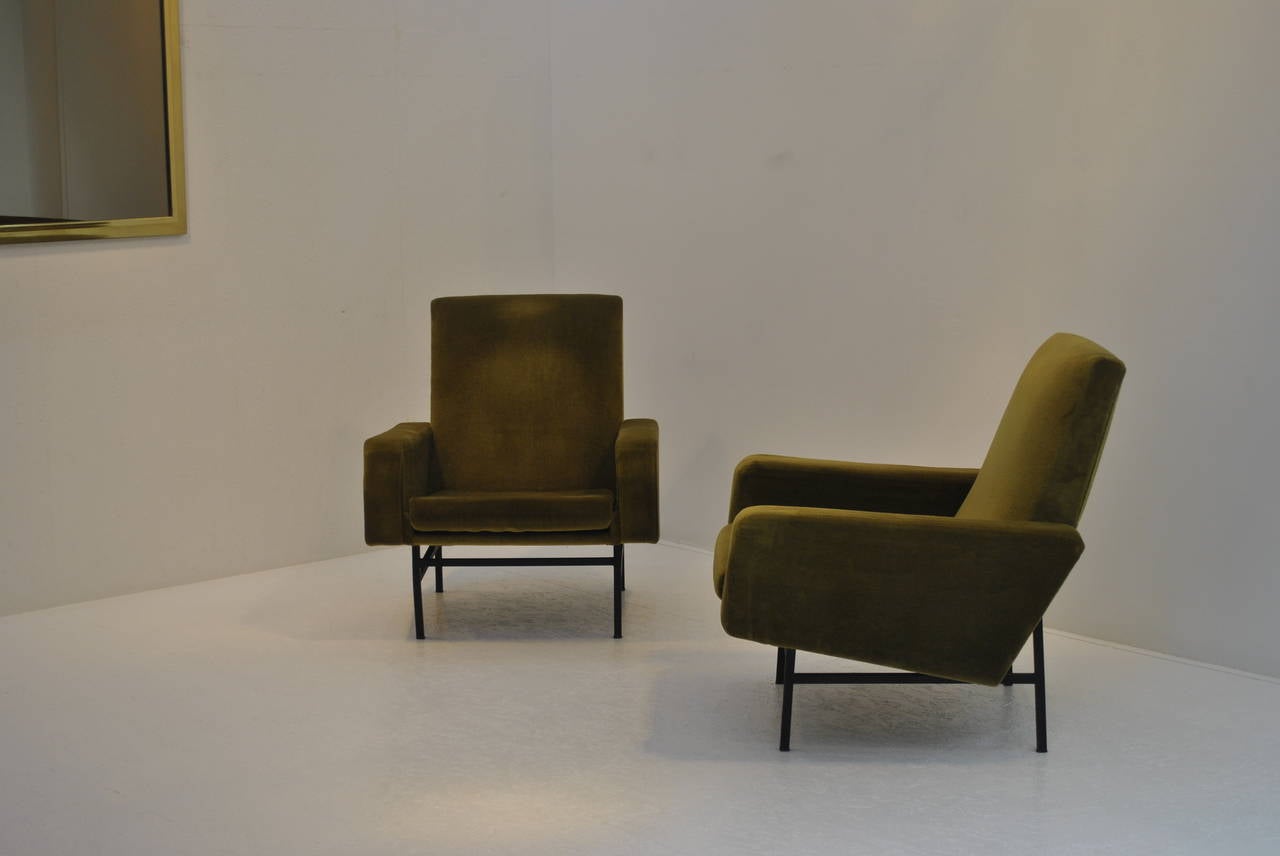 French Rare Model 645 Armchairs by ARP, circa 1955