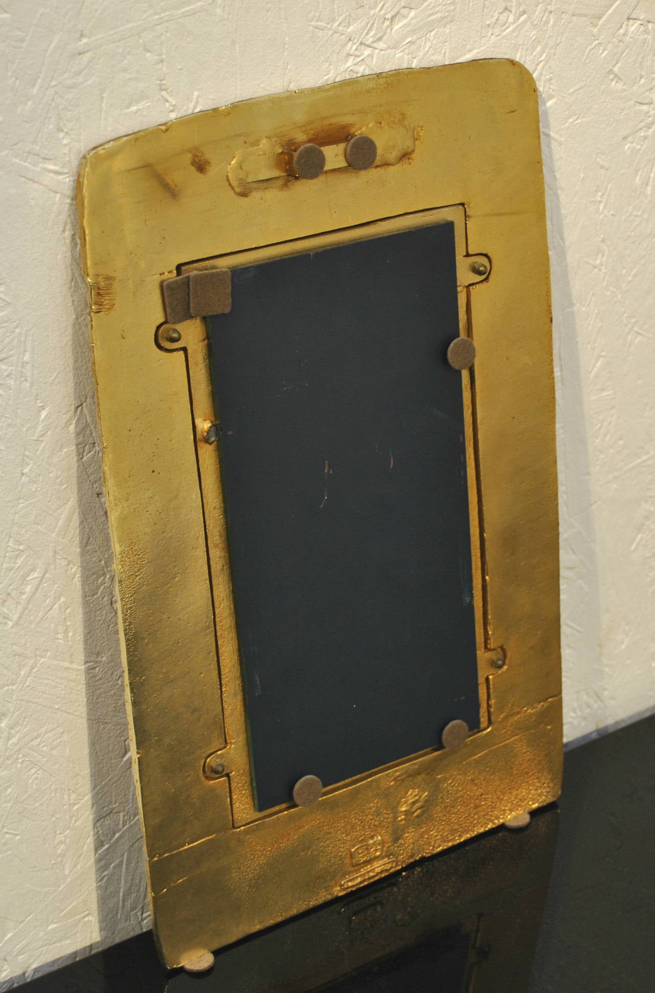 20th Century Rare Gilded Bronze Mirror by Pierre Casenova for Fondica Paris, 1994