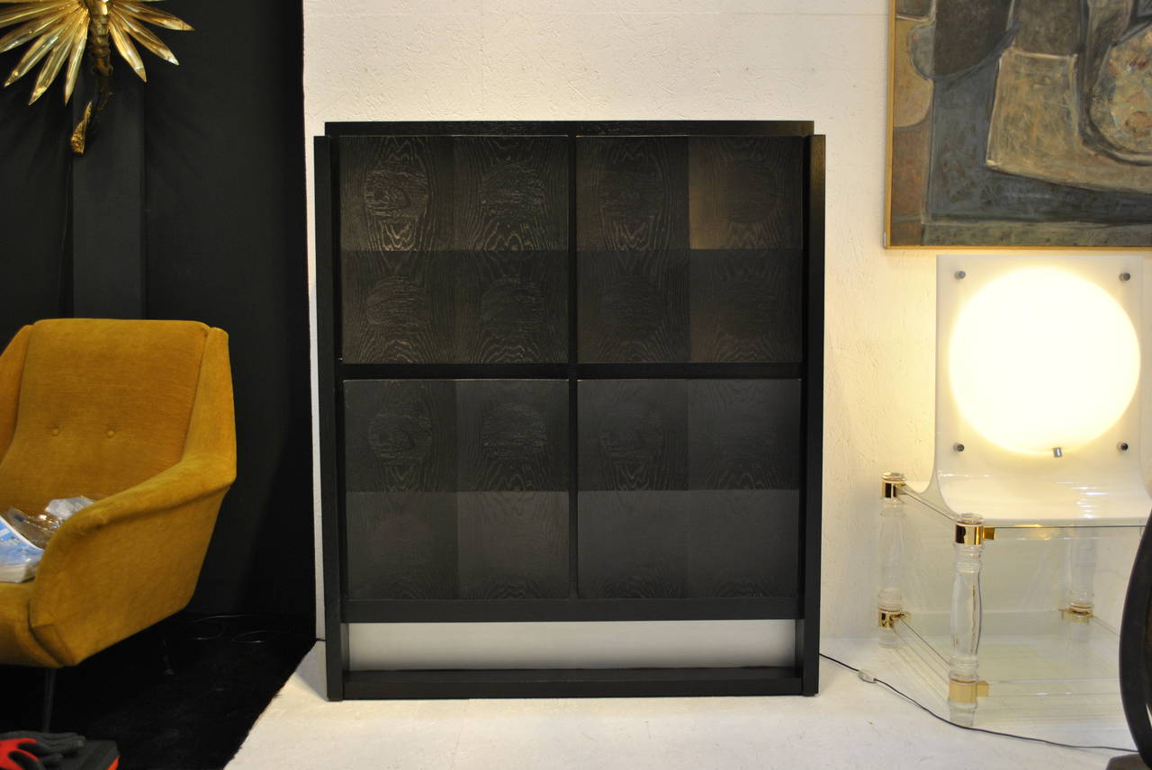 A very nice and bar cabinet from the famous Belgian production of Brutalist or graphical storage pieces.

We have the matching sideboard in another listing.