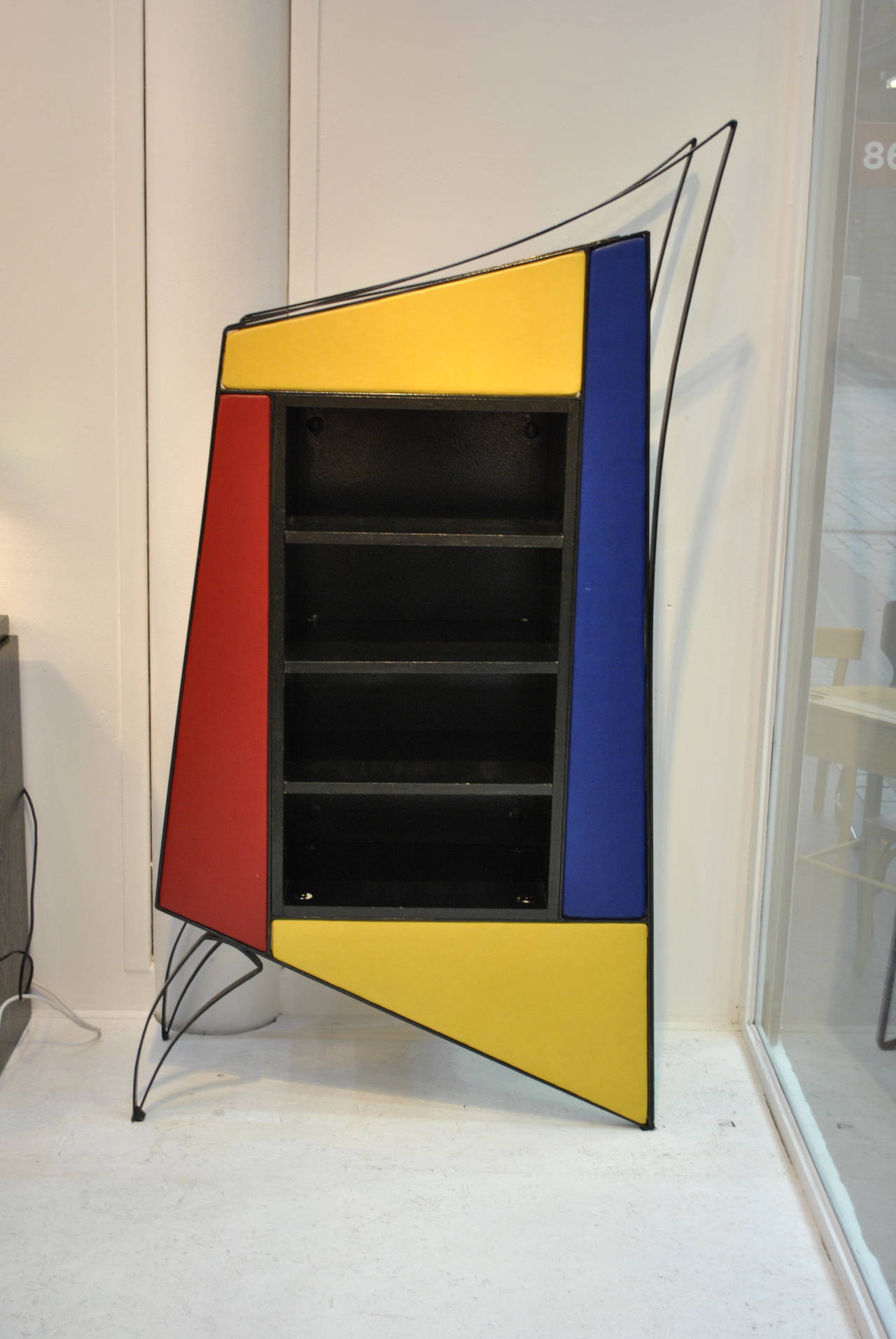 Iron One-of-a-Kind Architectural Display Cabinet by Cyrille Varet, 1994