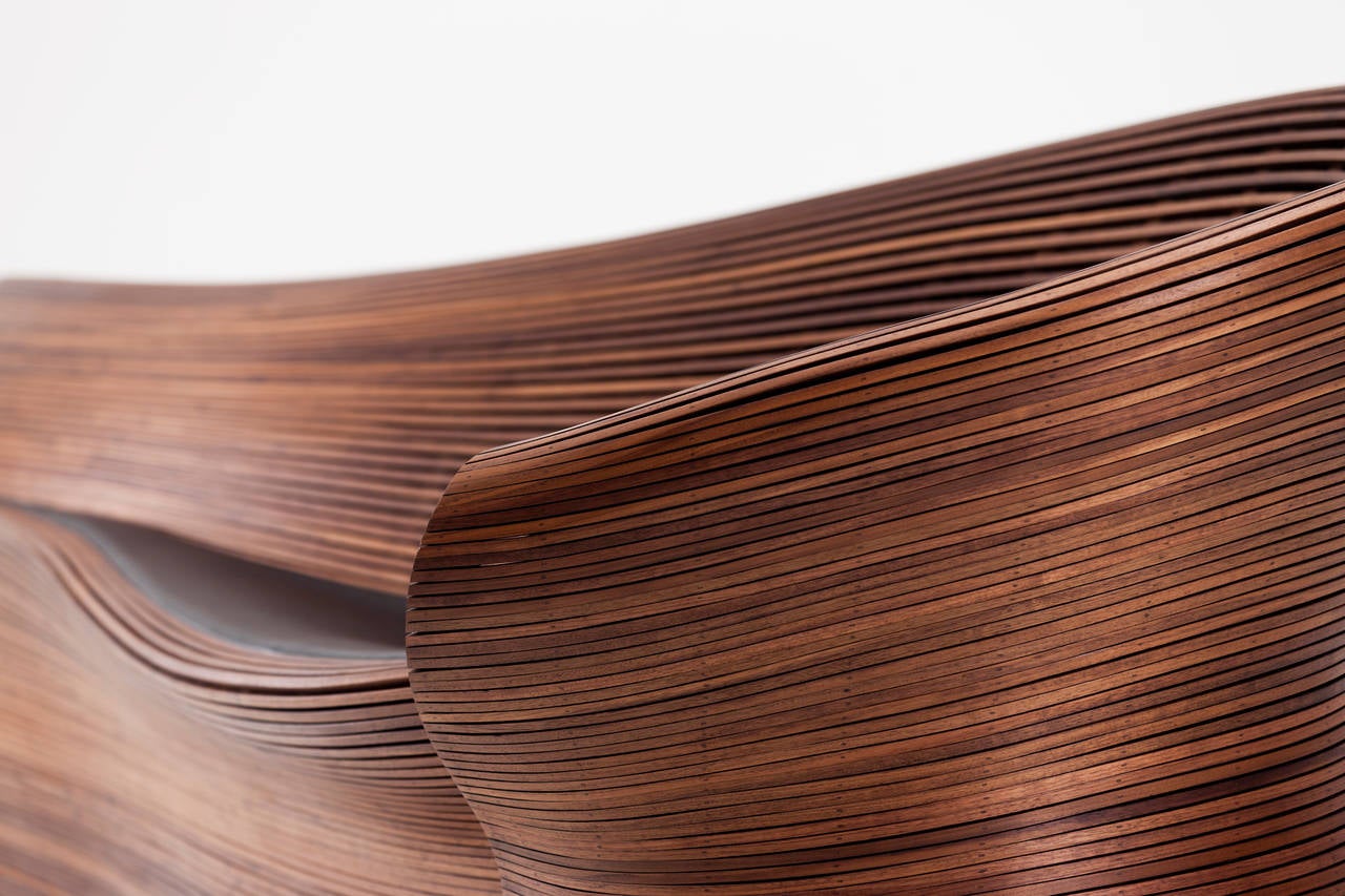 Contemporary Walnut Bench 