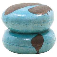 Unique Ceramic Double Macaron Stool by Lee Hun Chung, 2013