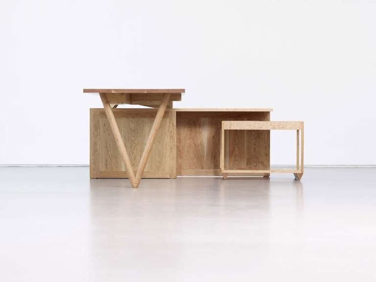 Contemporary Unique Cherrywood Desk by Bahk Jong Sun, 2011 For Sale