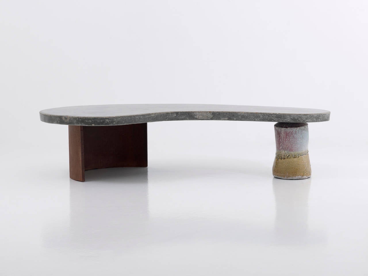 Contemporary Organic Lined Concrete Bench by Lee Hun Chung, 2012 For Sale