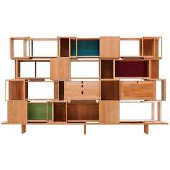 Unique Storage Unit Made of Walnut, Maple, Cherry and Aluminum by Bahk Jongsun