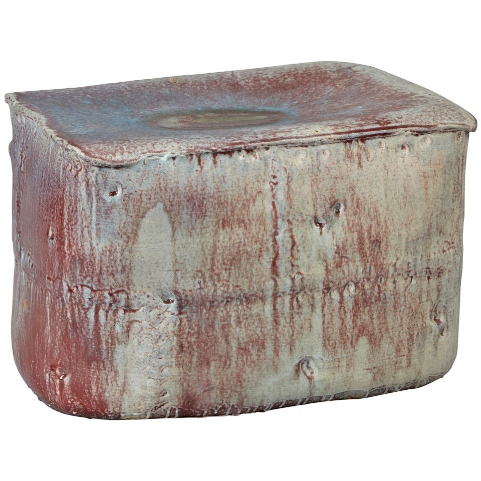 Unique Purple Gray Ceramic Indoor/Outdoor Stool by Lee Hun Chung, 2010 For Sale