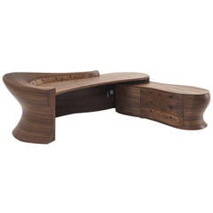 Large Desk Made of Walnut, Steam 24