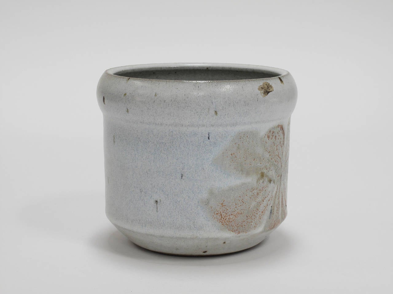 American David Cressey and Robert Maxwell Glazed Ceramic Flower Pot, Earthgender, 1970s For Sale