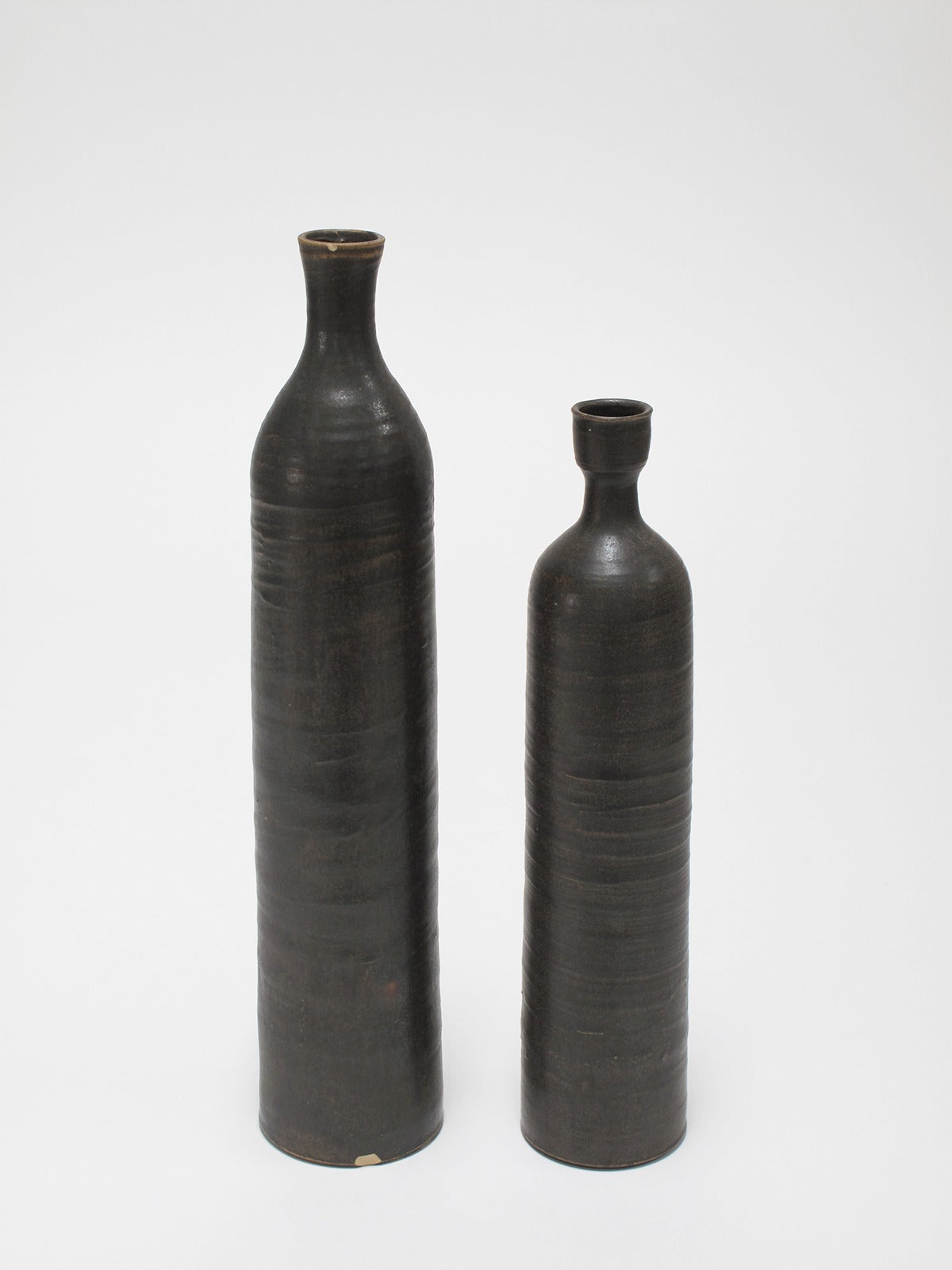 Pair of Glazed Ceramic Vases, Denmark In Good Condition In Los Angeles, CA