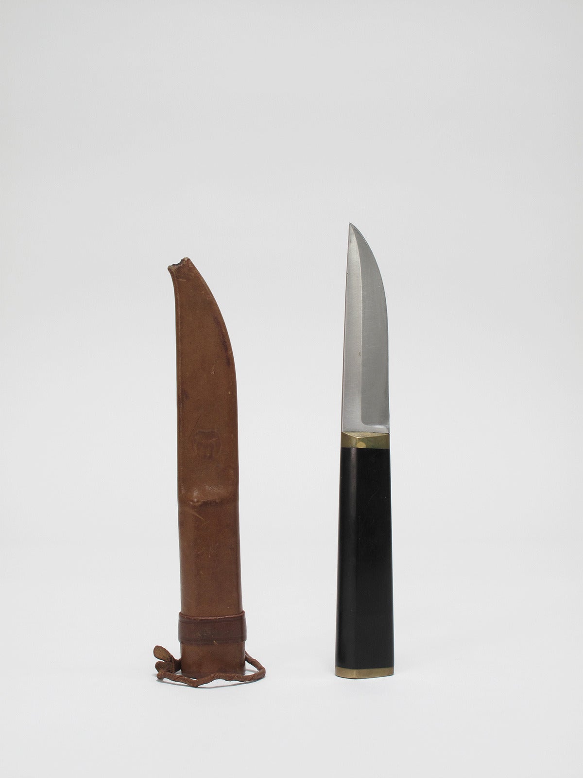 Finlandais Couteau Puukko et fourchette en cuir de Tapio Wirkkala