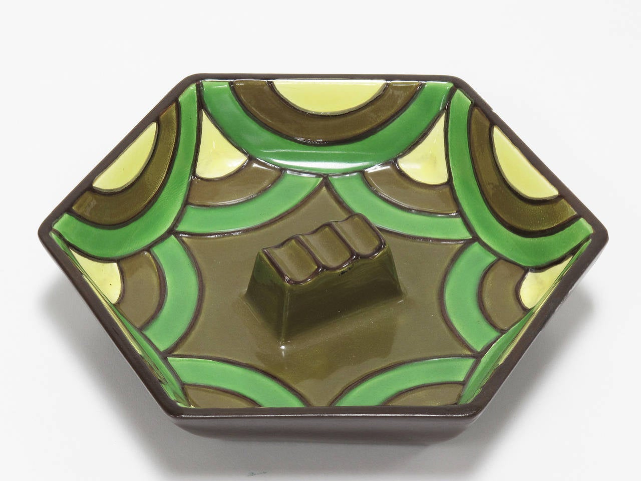 Glazed Ceramic Dish by Ben Seibel In Good Condition For Sale In Los Angeles, CA