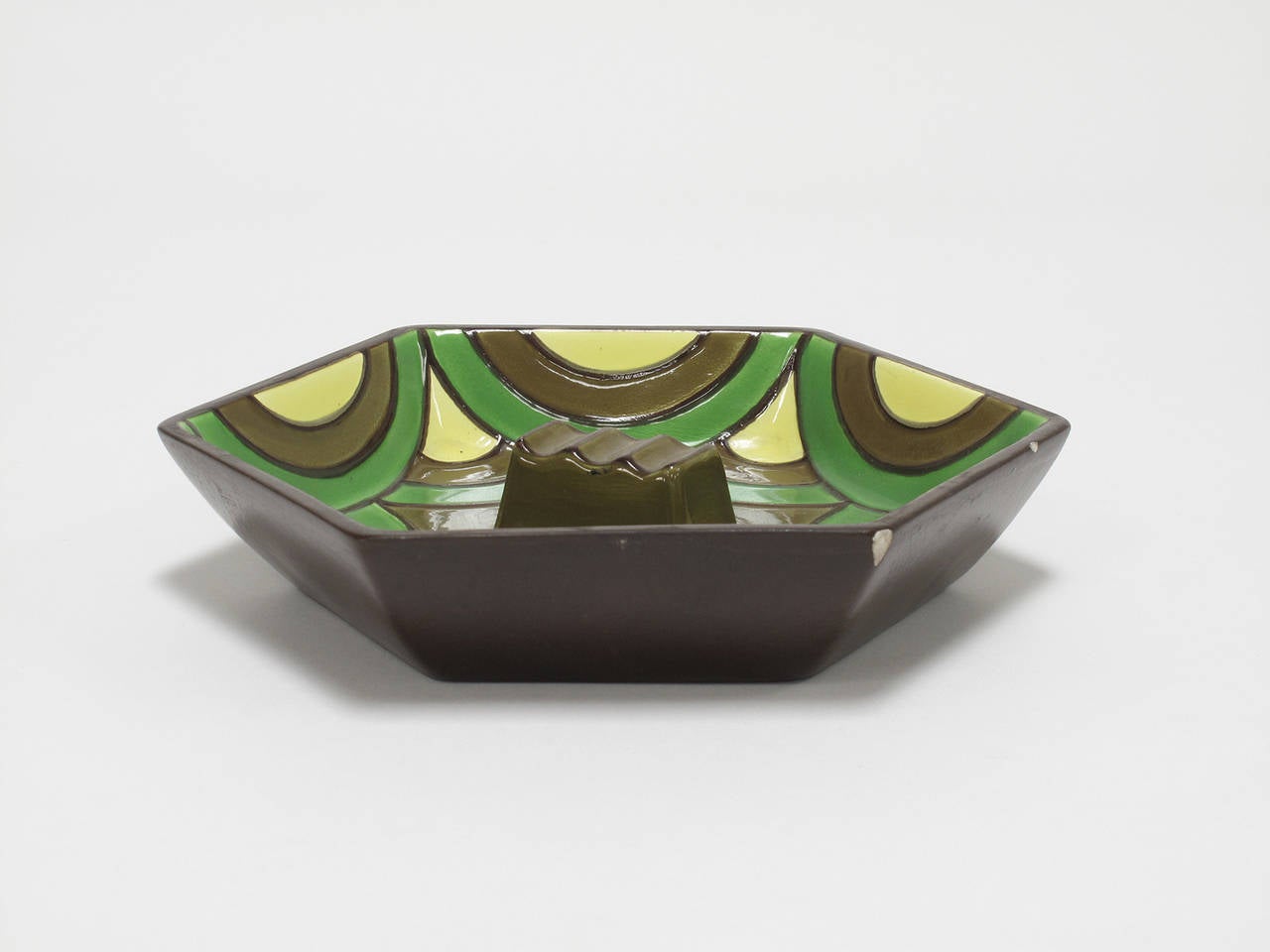 Mid-20th Century Glazed Ceramic Dish by Ben Seibel For Sale
