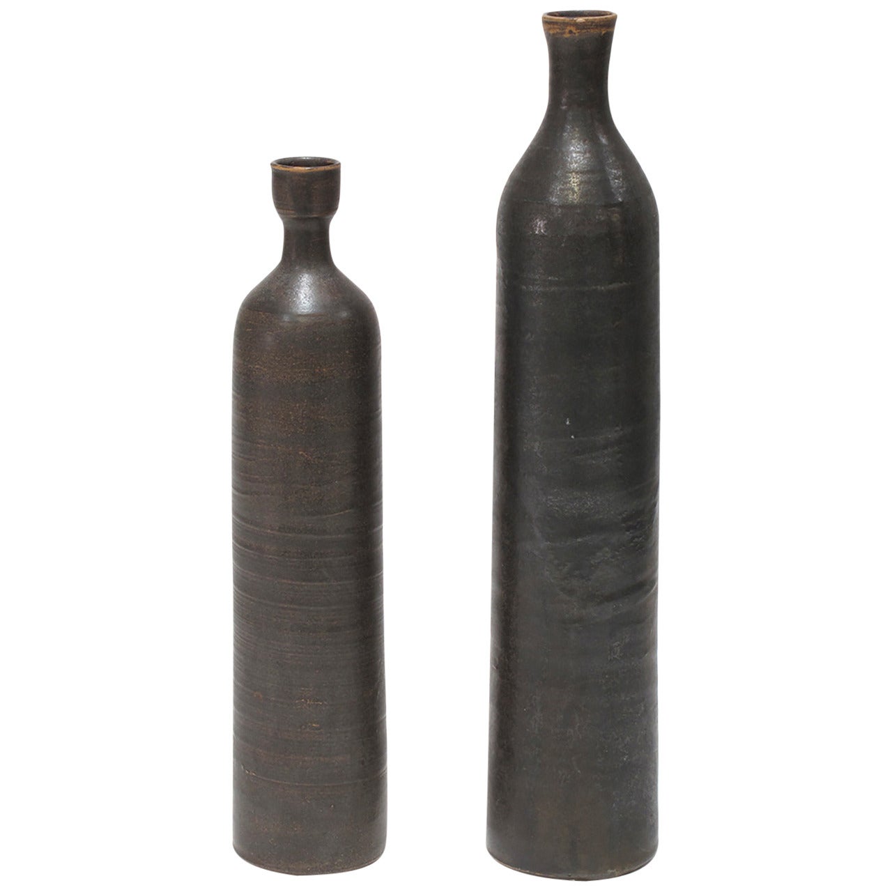 Pair of Glazed Ceramic Vases, Denmark
