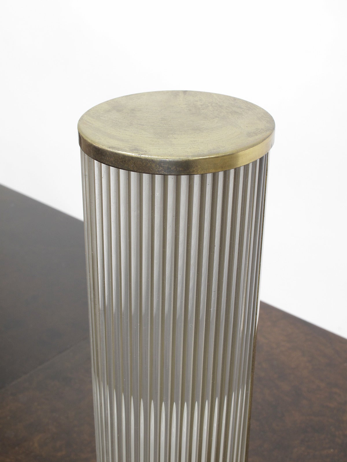 Art Deco Brass Table Lamp by Casella Lighting, 1970s For Sale