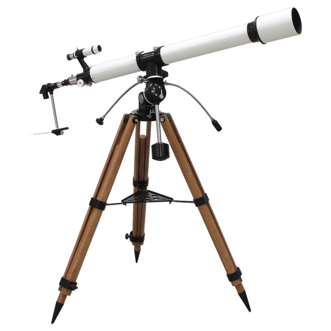 Modernist Telescope on Wood Tripod at 1stdibs