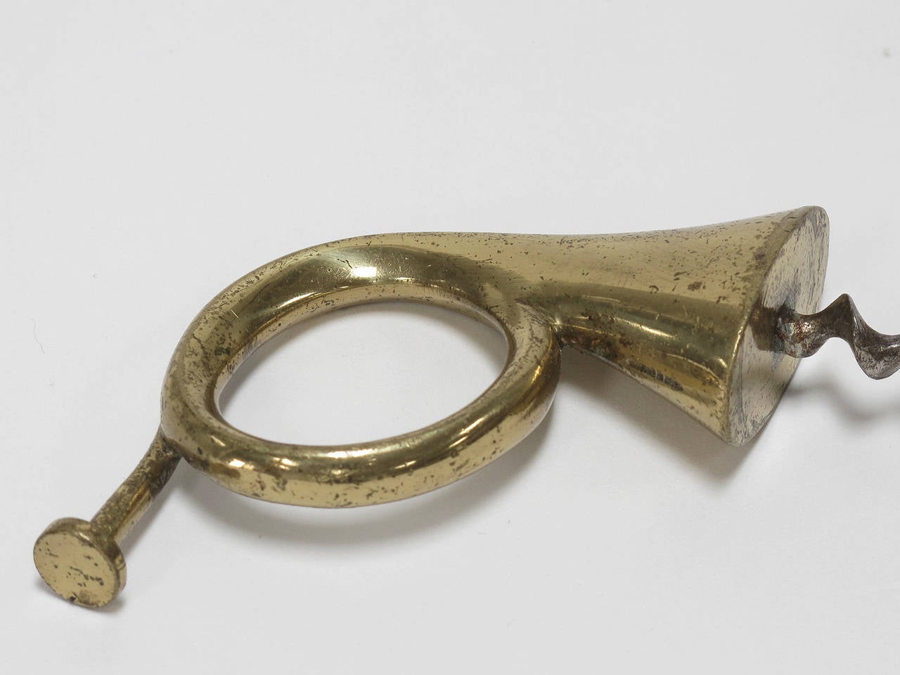 Mid-Century Modern Carl Aubock 'Horn' Corkscrew, Solid Brass, 1950s