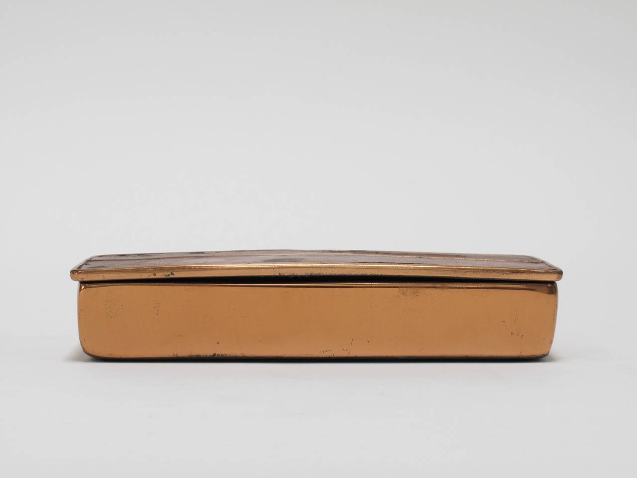 Modernist Copper and Leather Box by Ben Seibel In Excellent Condition In Los Angeles, CA