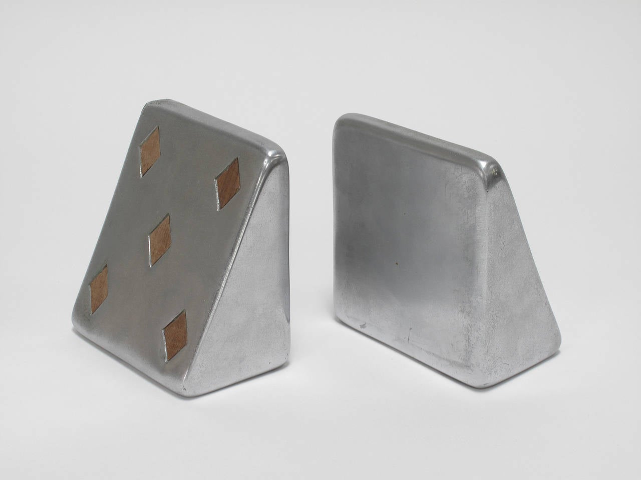 Mid-Century Modern Silver Bookends by Ben Seibel For Sale