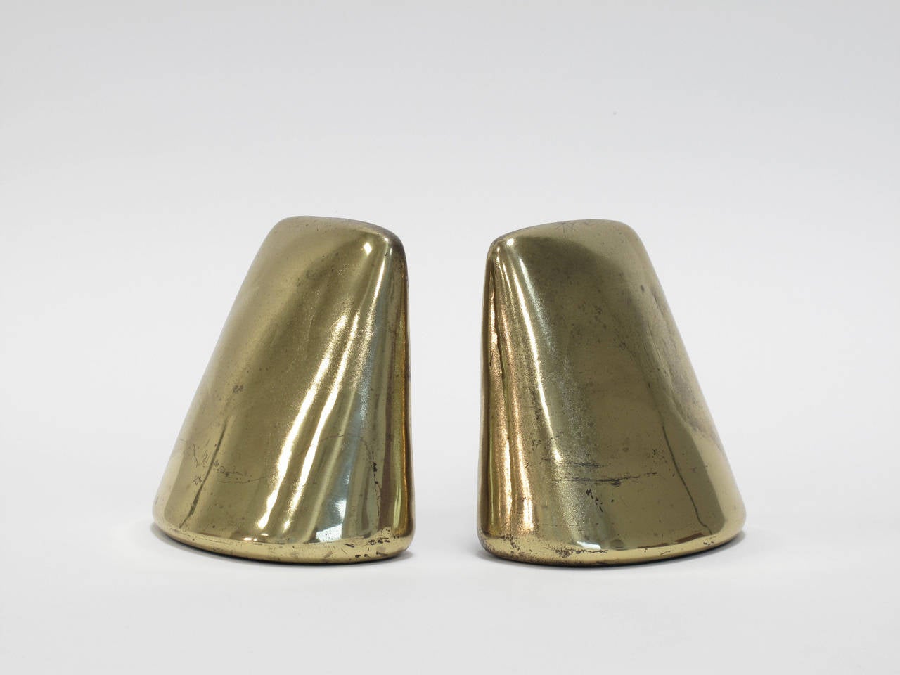 Brass Bookends by Ben Seibel In Excellent Condition In Los Angeles, CA