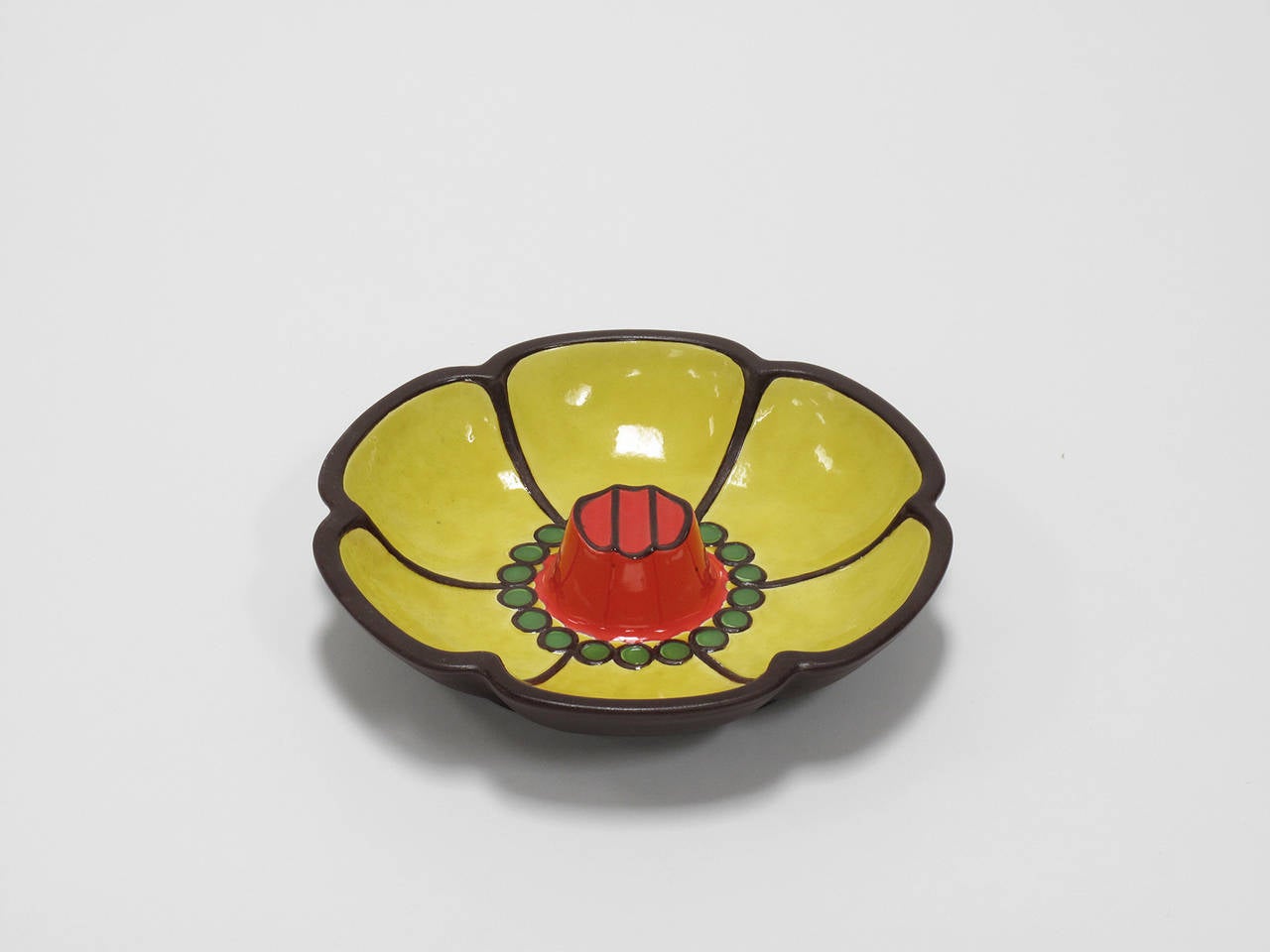 Glazed Ceramic Dish by Ben Seibel In Excellent Condition For Sale In Los Angeles, CA
