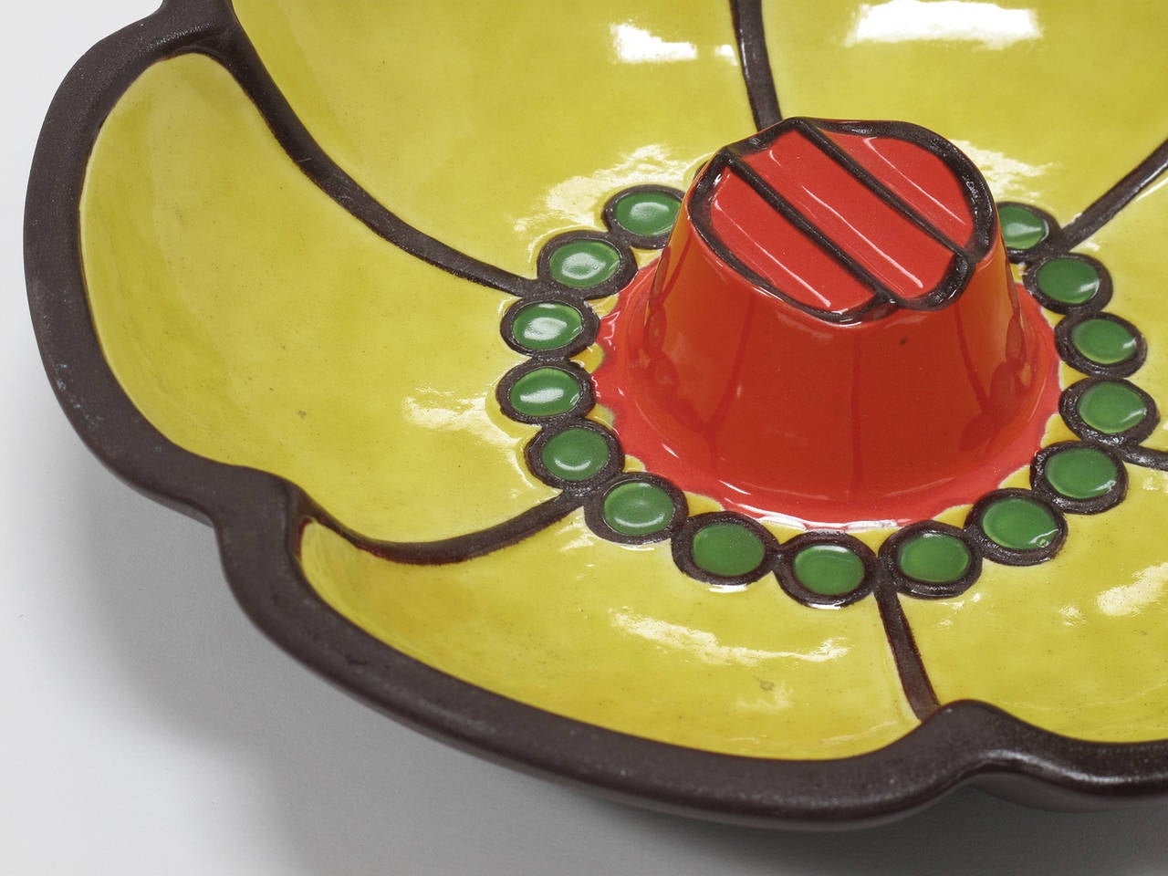 Mid-Century Modern Glazed Ceramic Dish by Ben Seibel For Sale