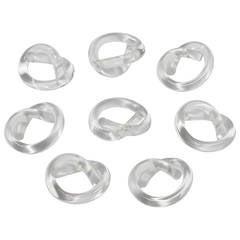 Set of Eight Lucite Napkin Rings by Dorothy Thorpe