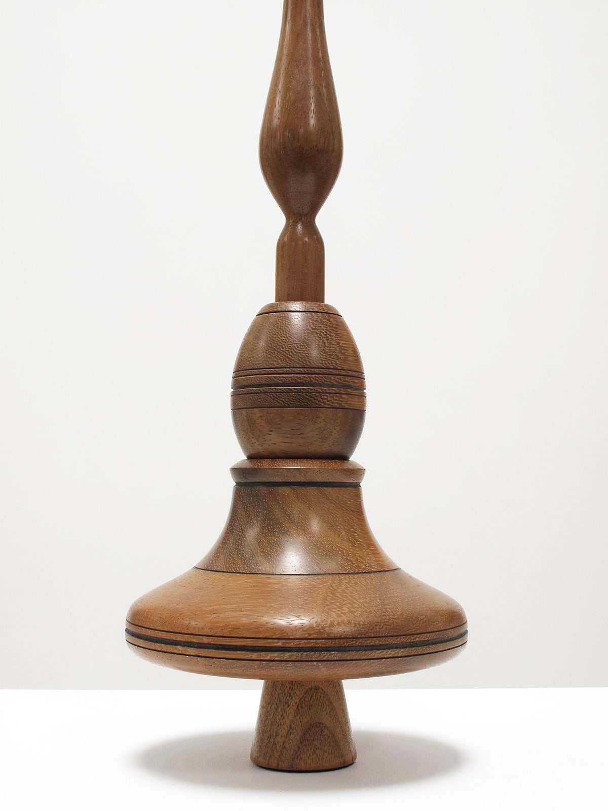 American Craftsman Solid Wood Spinning Top Sculpture by Richard Patterson For Sale