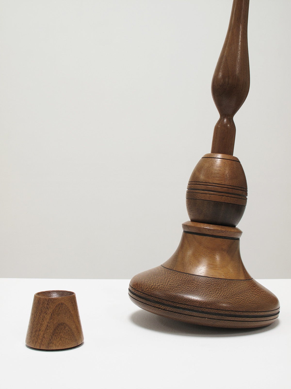 Solid Wood Spinning Top Sculpture by Richard Patterson In Excellent Condition For Sale In Los Angeles, CA