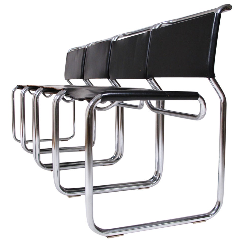 Set of Four "66" Chairs Designed by Nicos Zographos